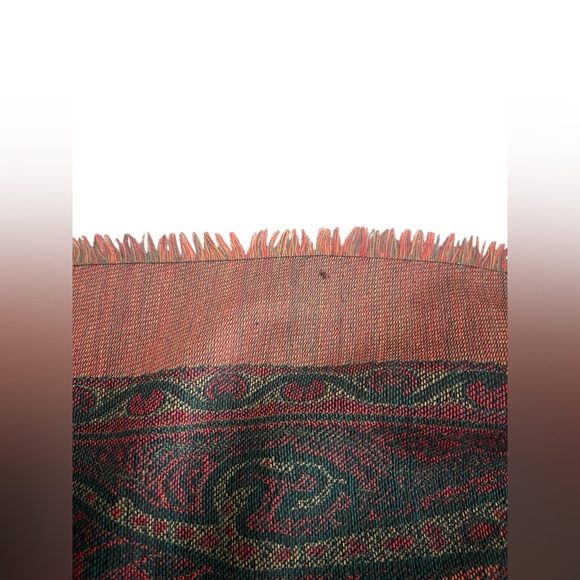 VALENTINO GARAVANI Paisley Print Fringe Large Shawl - Picture 7 of 13